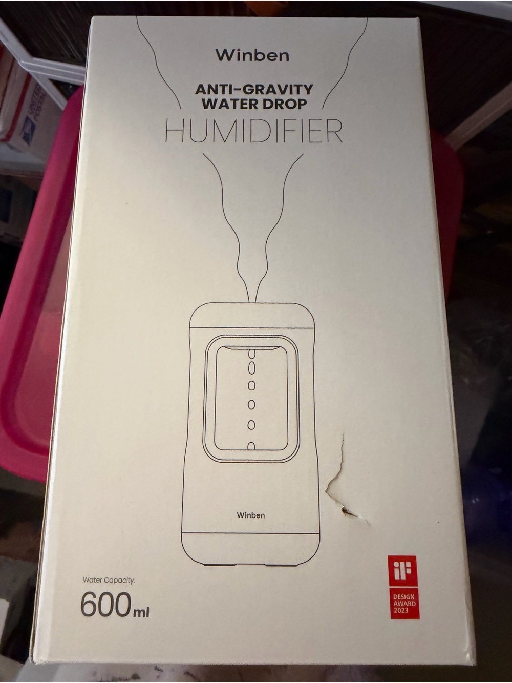 Anti-Gravity Water Drop Humidifier - White